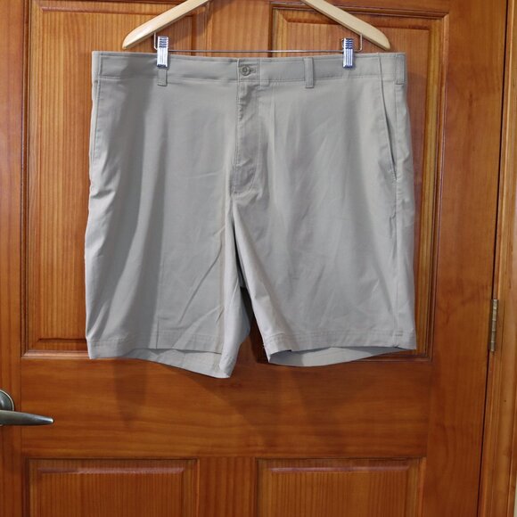 Nicklaus Mens Gray Khaki Flat Front Shorts 40 - Picture 1 of 8